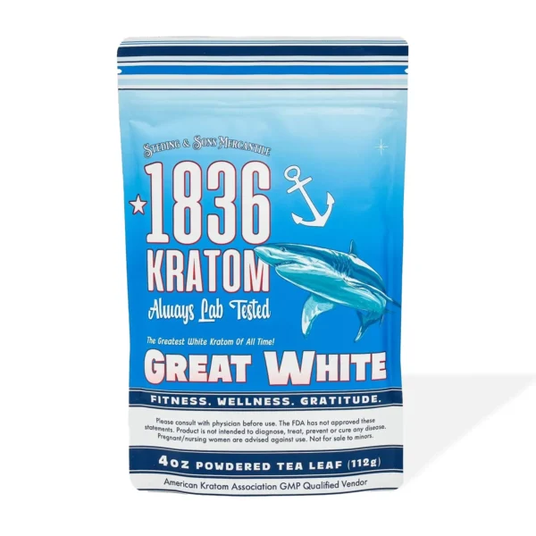 1836 Kratom Great White Kratom Powder 4 oz