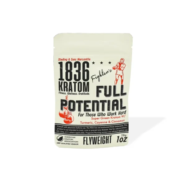 1836 Kratom Fighters Full Potential Kratom Powder 1 oz