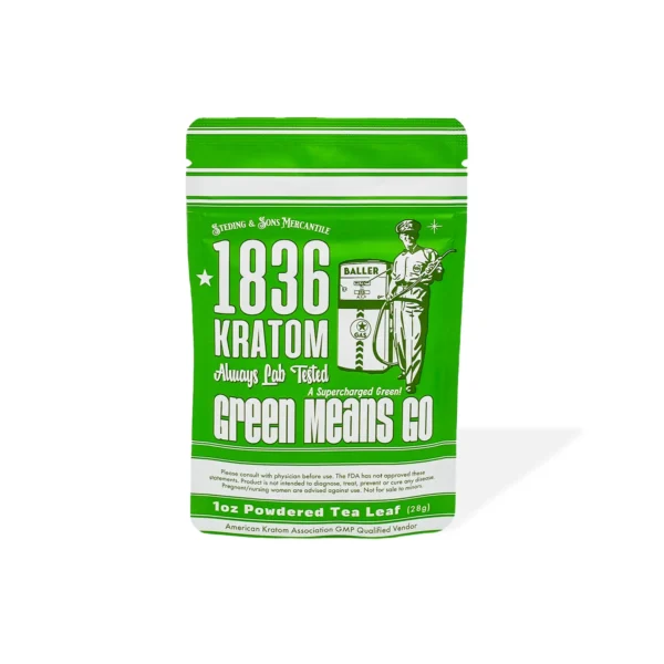 1836 Kratom Green Means Go Kratom Powder 1 oz