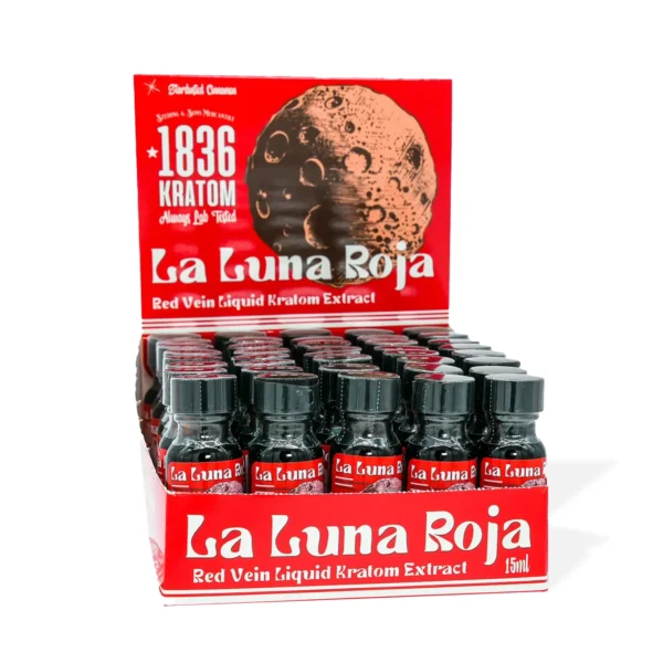 1836 Kratom La Luna Roja Kratom Liquid Extract Shot Display Box