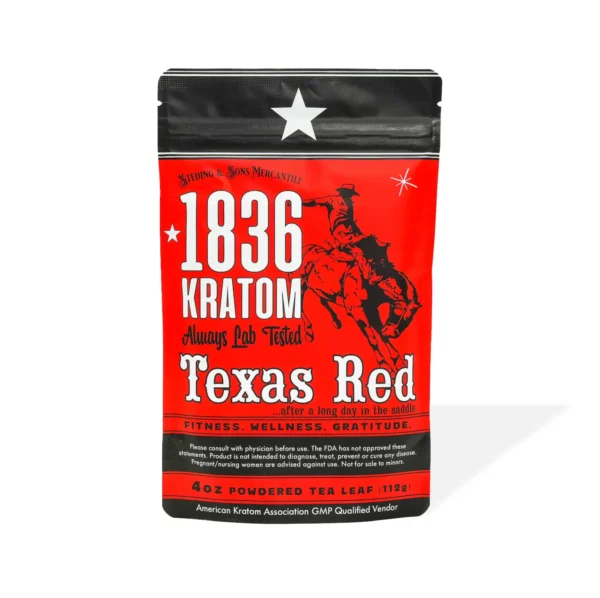1836 Kratom Texas Red Kratom Powder 4 oz