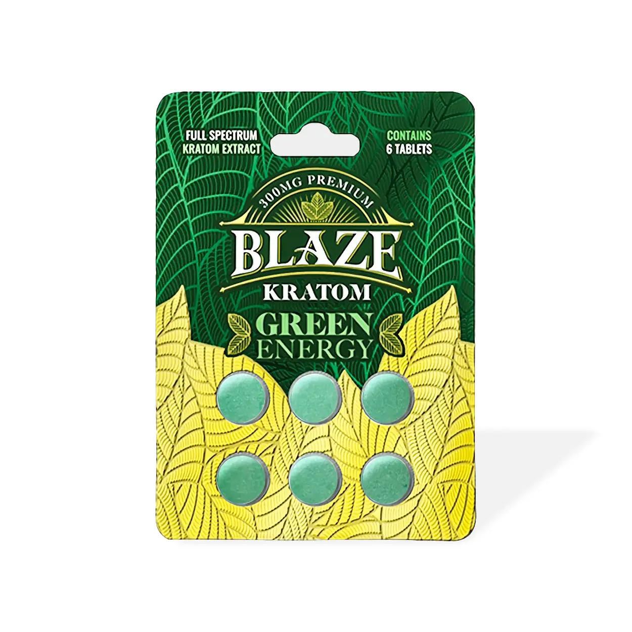 Blaze Green Energy Kratom Extract Tablets Front