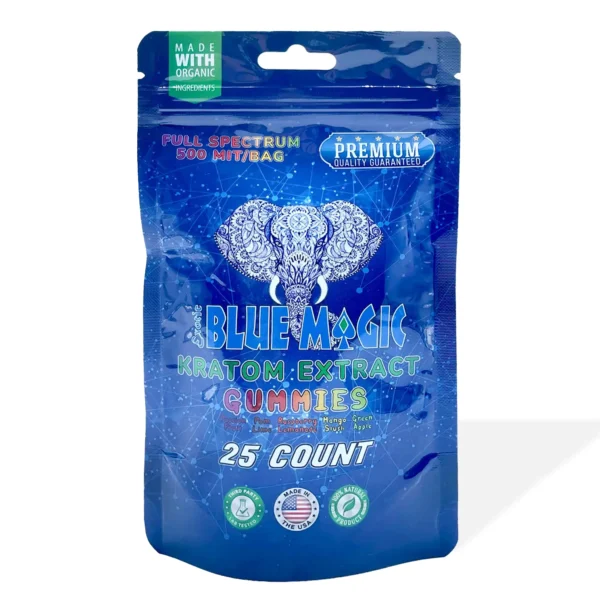 Blue Magic Full Spectrum Kratom Extract Gummies | 25 count