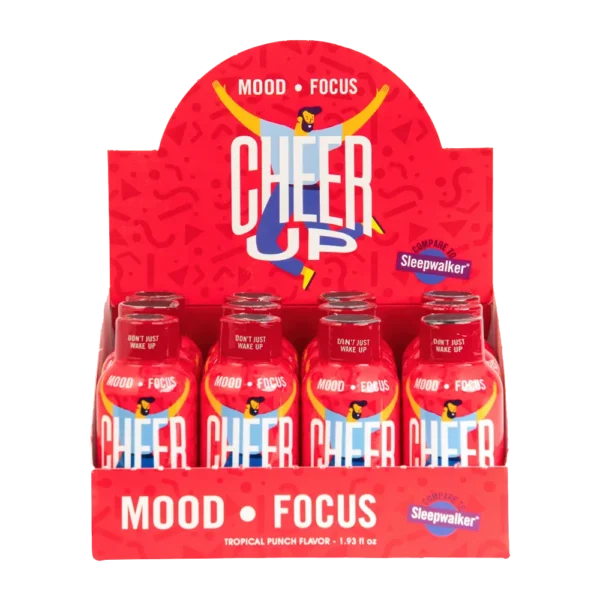 Cheer Up Energy Support Uplifting Shot | Display Box Front
