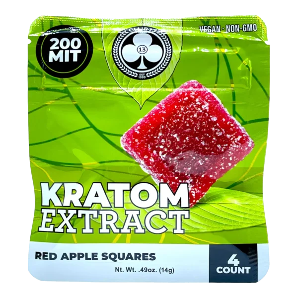 club-13-extract-kratom-gummies | RED APPLE SQUARES