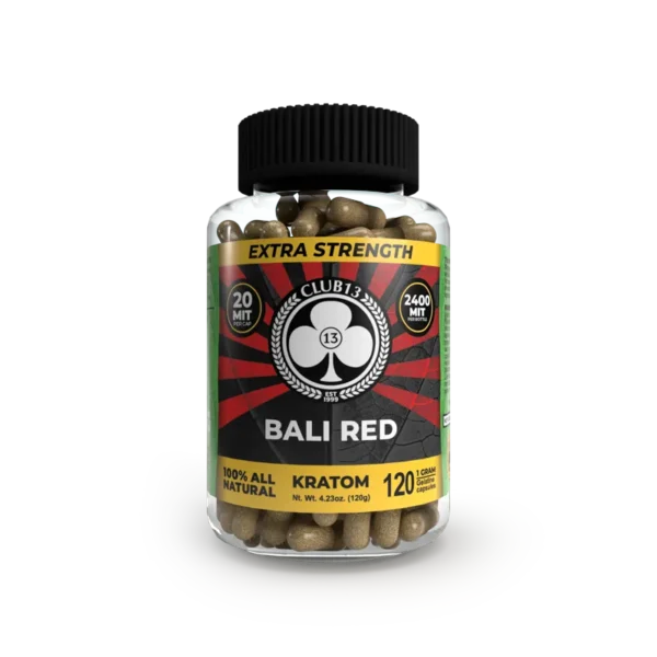 Club13 Extra Strength Red Bali Kratom Capsules