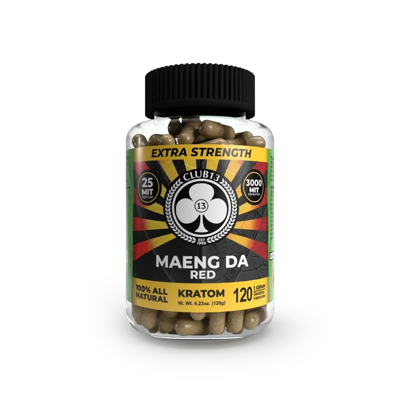 Club13 Extra Strength Red Maeng Da Kratom Capsules