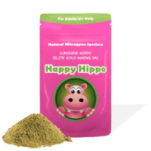 Happy Hippo Elite Yellow Vein Maeng Da Kratom Powder Sunshine Hippo Green Hippo