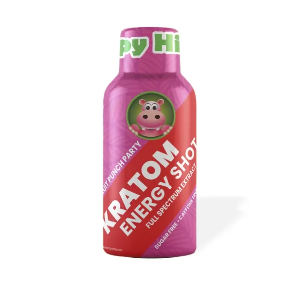 Happy Hippo Extract Kratom Energy Shot Fruit Punch Party