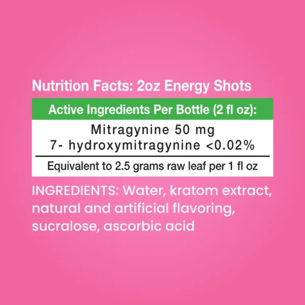 Happy Hippo Extract Kratom Energy Shot Nutrition Facts