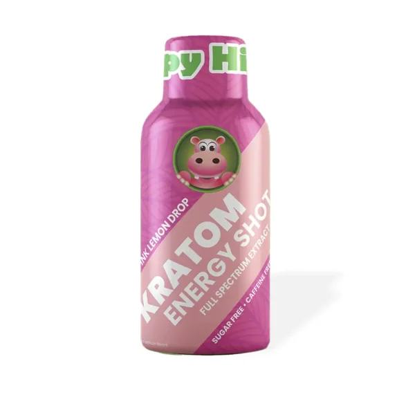 Happy Hippo Extract Kratom Energy Shot Pink Lemon Drop
