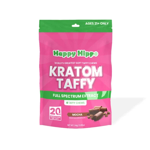 Happy Hippo Kratom Taffy Extract Chews Mocha