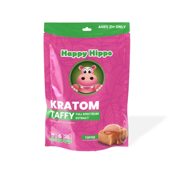 Happy Hippo Kratom Taffy Extract Chews Toffee