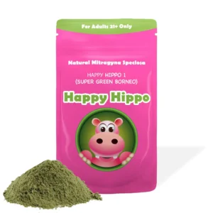 Happy Hippo Super Green Borneo Kratom Powder Happy Hippo Green Hippo
