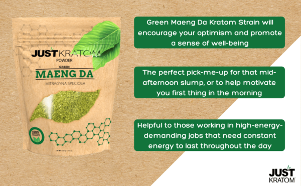 Just Kratom Green Maeng Da Kratom Powder Info