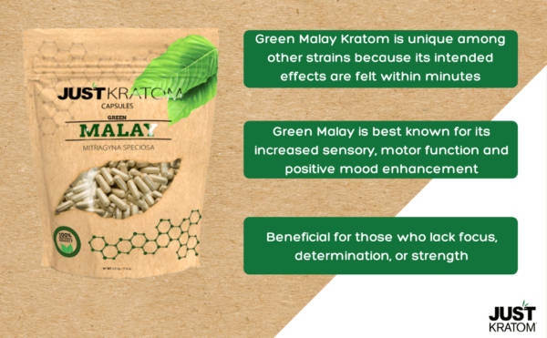 Just Kratom Green Malay Kratom Capsules Info