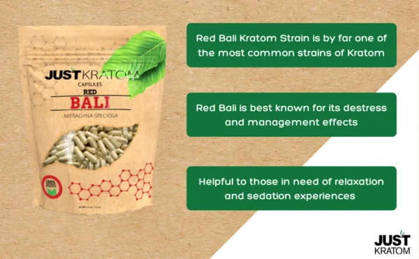 Just Kratom Red Bali Kratom Capsules Info