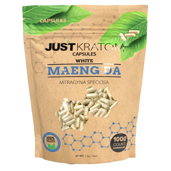 Just Kratom White Maeng Da Kratom Capsules 1000 Count