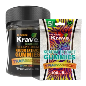 Krave Trainwreck Full Spectrum Kratom Extract Gummies