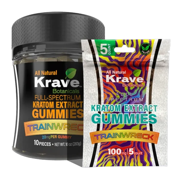 Krave Trainwreck Full Spectrum Kratom Extract Gummies