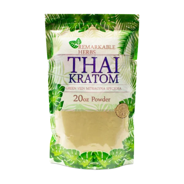 Remarkable Herbs Green Vein Thai Kratom Powder 20 oz