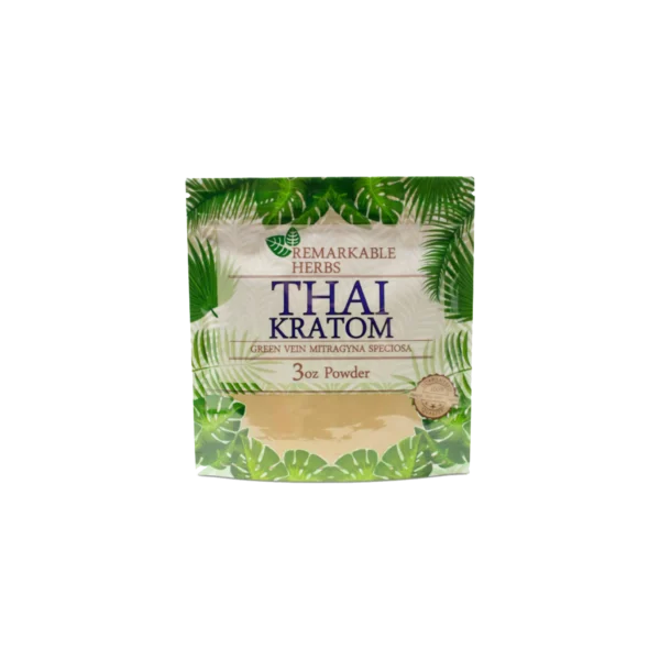 Remarkable Herbs Green Vein Thai Kratom Powder 3 oz