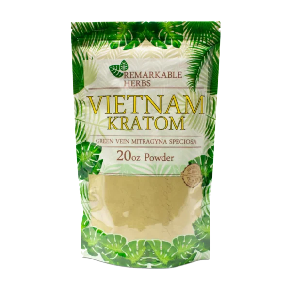 Remarkable Herbs Green Vein Vietnam Kratom Powder 20 oz