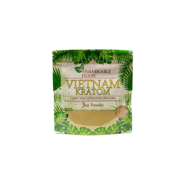 Remarkable Herbs Green Vein Vietnam Kratom Powder 3 oz