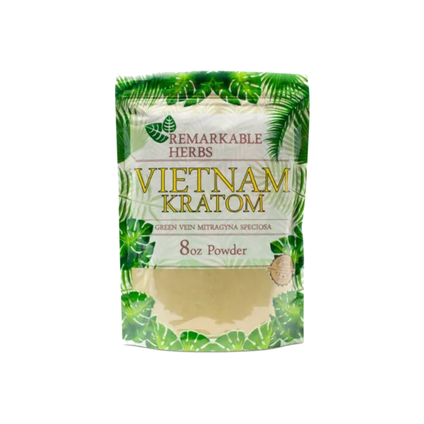 Remarkable Herbs Green Vein Vietnam Kratom Powder 8 oz