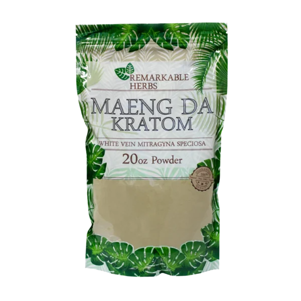 Remarkable Herbs White Vein Maeng Da Kratom Powder 20 oz
