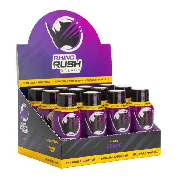 Rhino Rush Energy Shot | Grape | Display Box