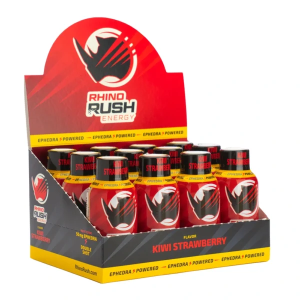 Rhino Rush Energy Shot | Kiwi Strawberry | Display Box