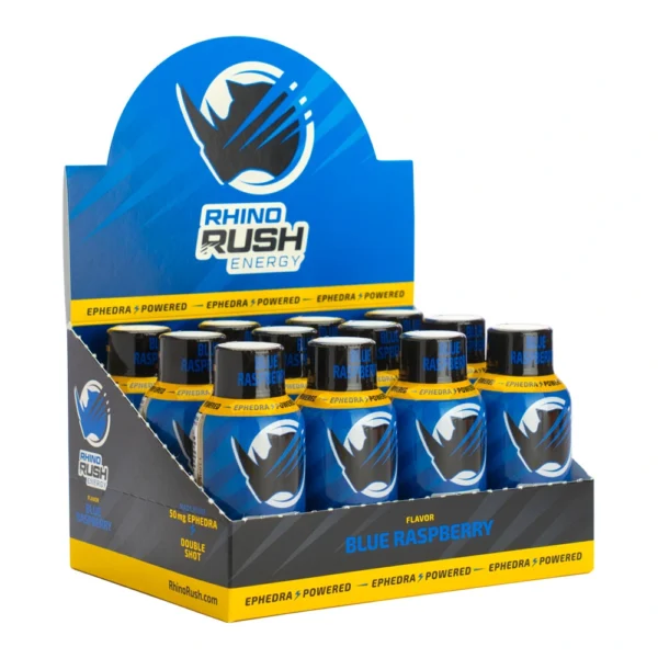 Rhino Rush Energy Shot | Raspberry | Display Box