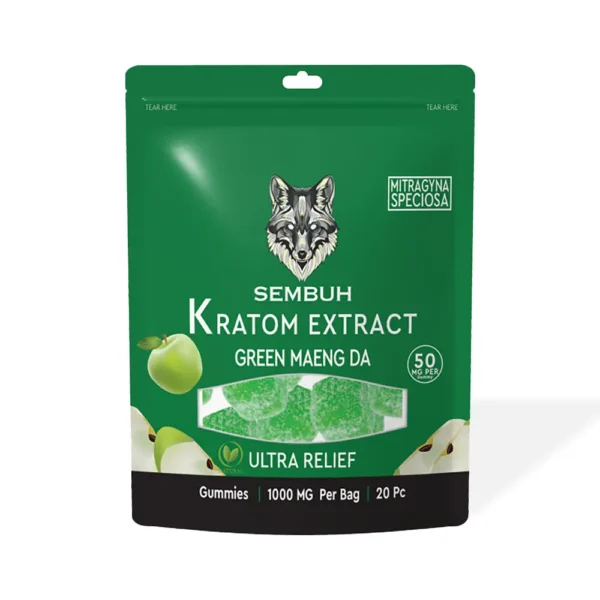 Sembuh Green Maeng Da Kratom Extract Gummies Old Packaging
