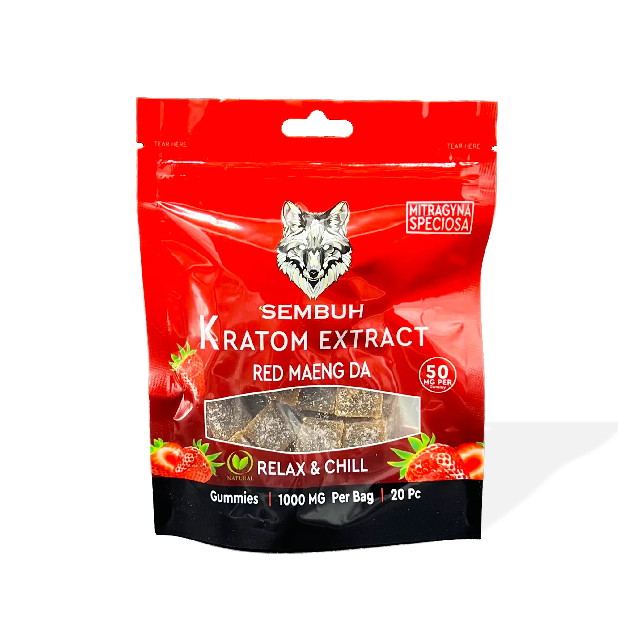 Sembuh Red Maeng Da Kratom Extract Gummies | Front