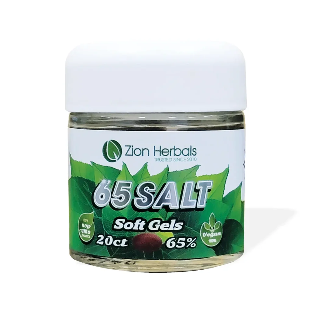 Zion Herbals 65 Salt Kratom Extract Soft Gels