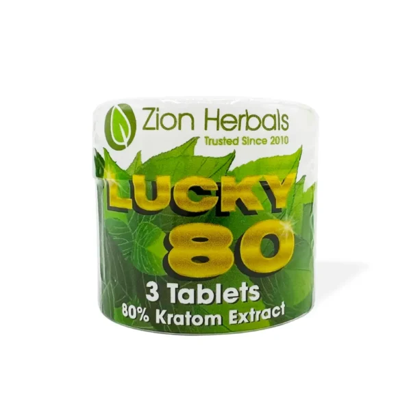 Zion Herbals Lucky 80 Kratom Extract 3 Tablets