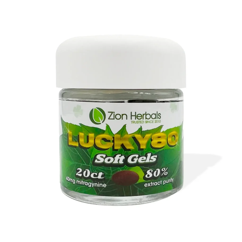 Zion Herbals Lucky 80 Kratom Extract Soft Gels