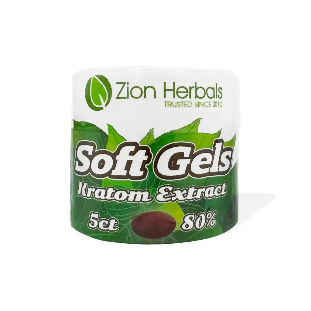 Zion Herbals Soft Gels 80 MIT Kratom Extract