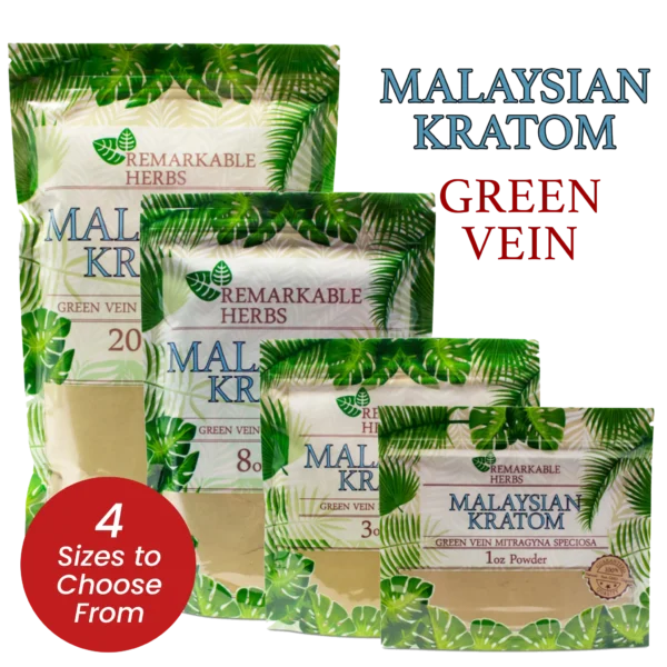 Remarkable Herbs Green Vein Malaysian Kratom Powder