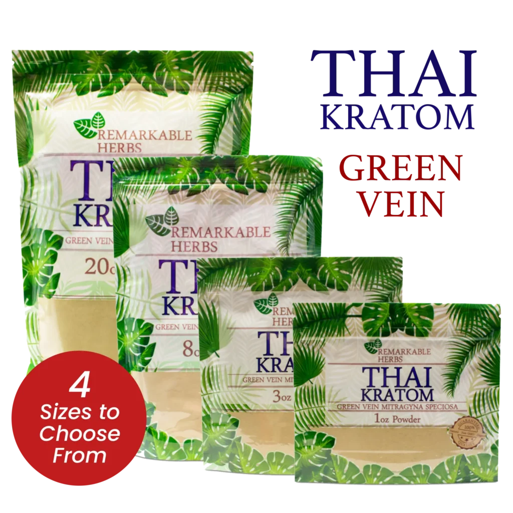 Remarkable Herbs Green Vein Thai Kratom Powder
