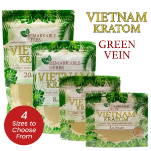 Remarkable Herbs Green Vein Vietnam Kratom Powder