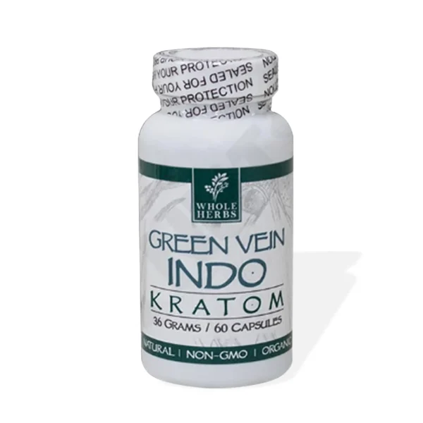 Whole Herbs Green Vein Indo Kratom 60 Capsules