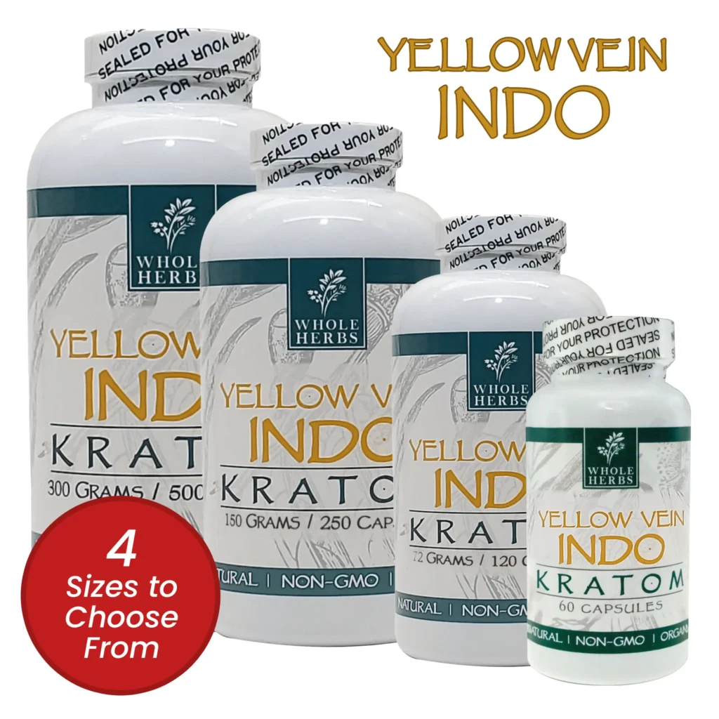 Whole Herbs Yellow Vein Indo Kratom Capsules