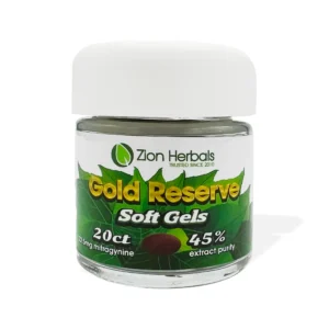 Zion Herbals Gold Reserve 45% MIT Kratom Extract Soft Gels