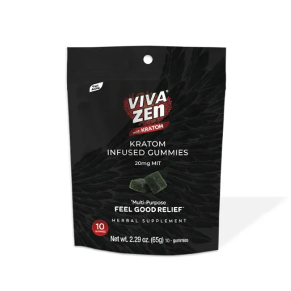 VIVAZEN Plant Based Kratom Infused Gummies | 10 Count