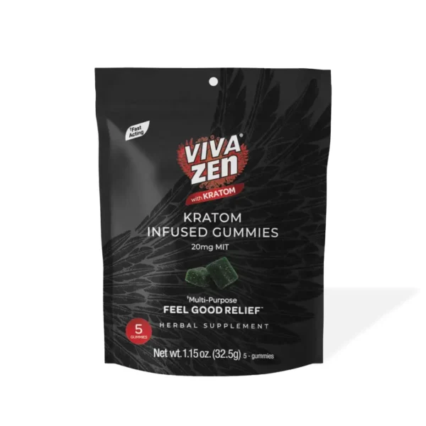 VIVAZEN Plant Based Kratom Infused Gummies | 5 Count