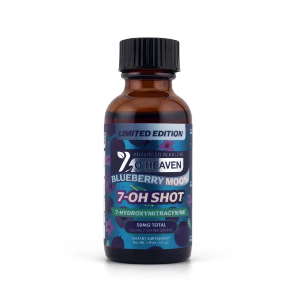 7 OHeaven 7-OH Kratom Alkaloid Extract Shot 50MG 30ML Blueberry Moon