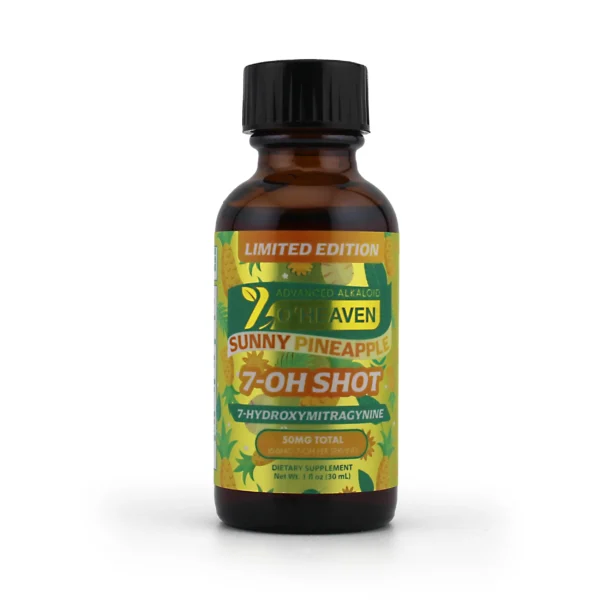 7 OHeaven 7-OH Kratom Alkaloid Extract Shot 50MG 30ML Sunny Pineapple