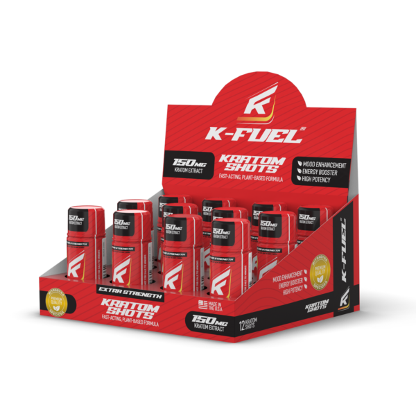 K-Fuel Extra Strength 150MG Kratom Extract Shot | Display Box